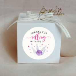 Pegatina Redonda Favor de fiesta de cumpleaños para niños con bolic