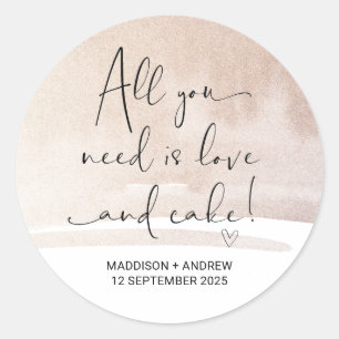 Pegatina Redonda Favor De La Boda Gracias De Bride Groom Favor