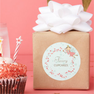 Pegatina Redonda Favor de la fiesta de cumpleaños de princesa