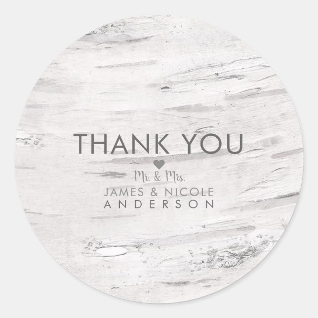 Pegatina Redonda Favor de matrimonio rústico en el campo de la made (Anverso)