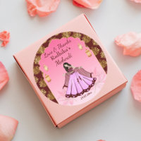 Favor de Mehndi marrón rosa dorado flor de loto no