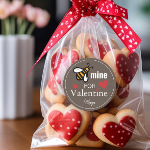 Pegatina Redonda Favor de Mine de San Valentín