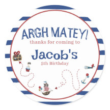 Favor del cumpleaños de Jolly Roger Pirate