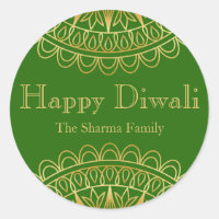 Favor del partido Diwali Verde y Oro