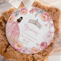 Favor elegante de cumpleaños 15 de Quinceañera