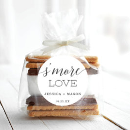 Pegatina Redonda Favor Minimal Elegancia S'More Amor
