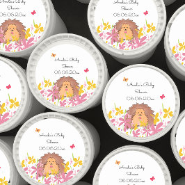 Pegatina Redonda Favor Personalizado De Los Hedgehog