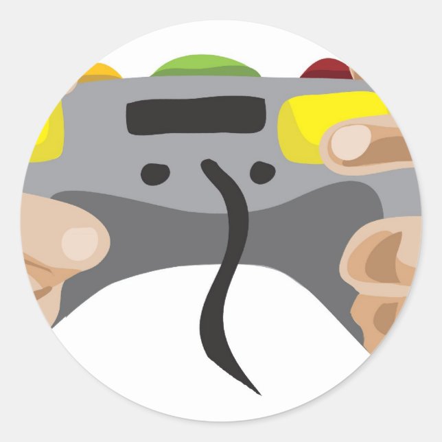 Pegatina Redonda ¡favorable videojugador!  Personalizable: (Anverso)