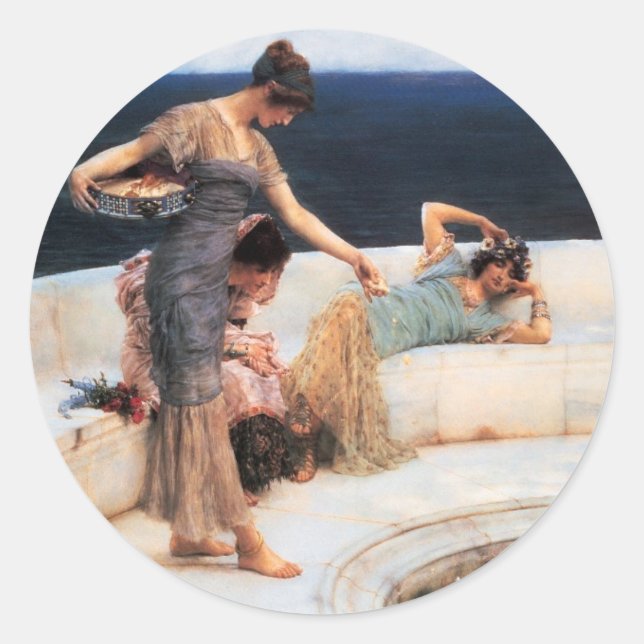 Pegatina Redonda Favoritos plateados (Anverso)