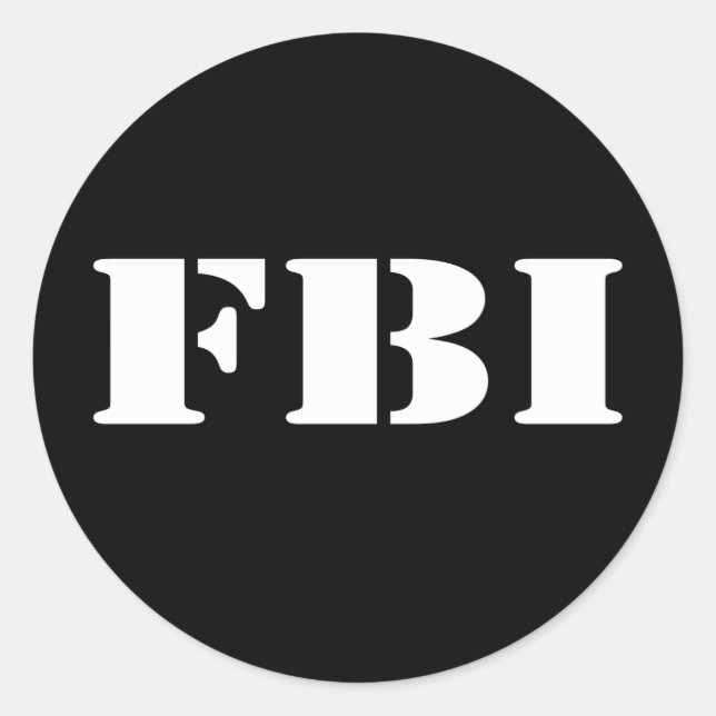 PEGATINA REDONDA FBI (Anverso)