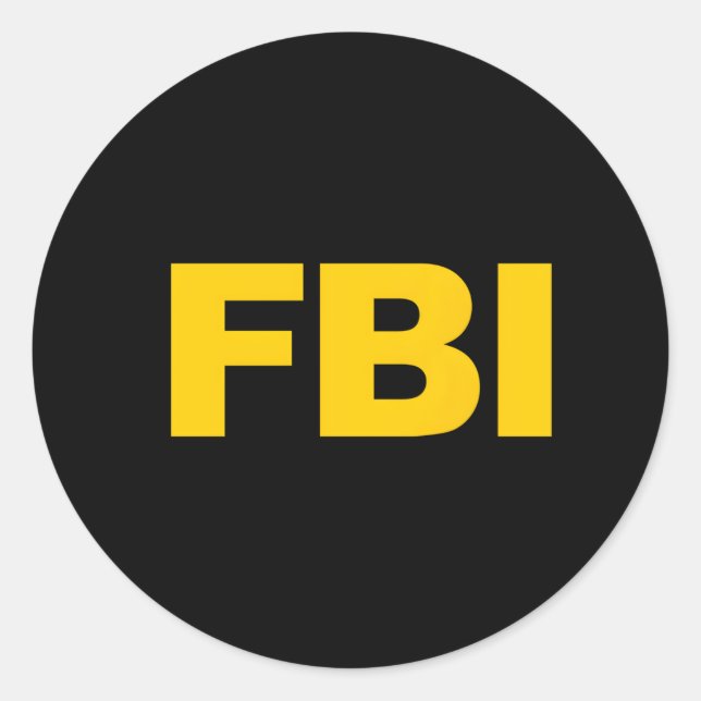 Pegatina Redonda Fbi (Anverso)