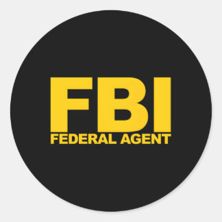 Pegatina Redonda Fbi Federal Agent