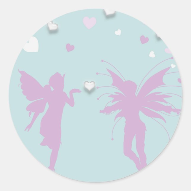 Pegatina Redonda Fe y corazón (Anverso)