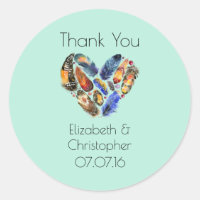 Feathers In A Heart Shape Boda Gracias