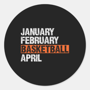 Pegatina Redonda Febrero Febrero Baloncesto Abril Fun Apparte Vint