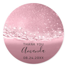 Fecha de agradecimiento Spark Bridal Rosa