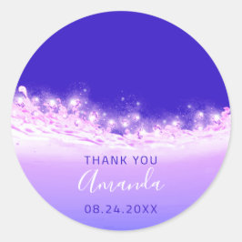 Pegatina Redonda Fecha de agradecimiento Spark Brigada de Cobalto R