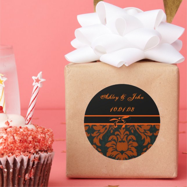 Pegatina Redonda Fecha de boda - Personalizado (Fiesta)