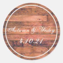 Fecha de nombre personalizado de madera rústica