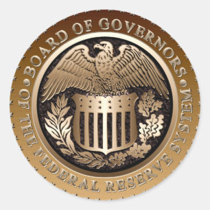 Pegatina Redonda Federal Reserve
