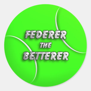 Pegatina Redonda Federer el Betterer