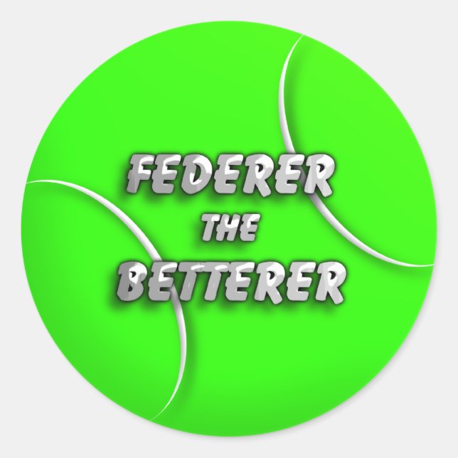 Pegatina Redonda Federer el mejor (Anverso)