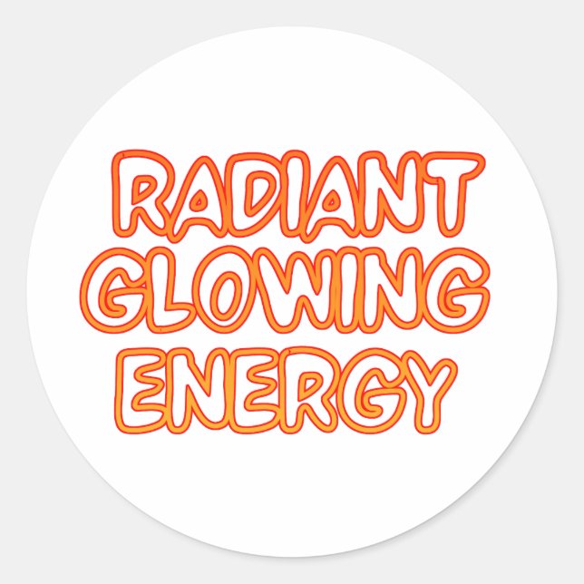 Pegatina Redonda Feel the Glow (Anverso)