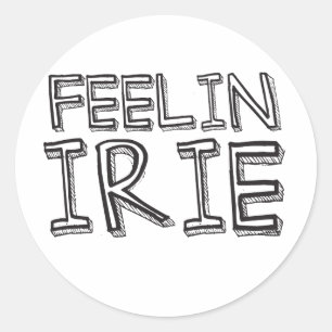Pegatina Redonda Feelin' Irie