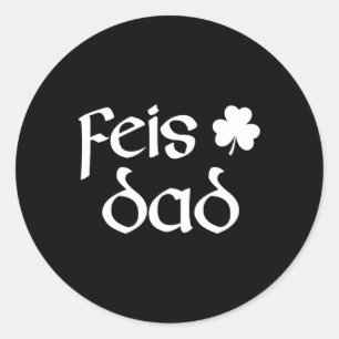 Pegatina Redonda Feis Dad Irish Dance Shamrock irlandeses bailes 1