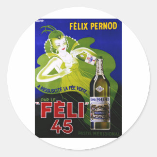 PEGATINA REDONDA FELI 45 ABSINTHE