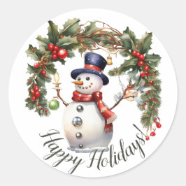 Pegatina Redonda ¡Felices Fiestas!