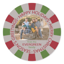 Felices fiestas personalizado Fotografías y sticke