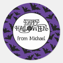 Felices murciélagos de Halloween espeluznante negr