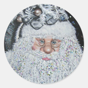 Pegatina Redonda Felices Navidad