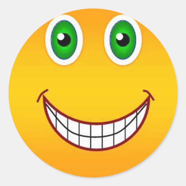 Pegatina Redonda Felices pegatinas faciales (Anverso)