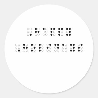 Pegatina Redonda Felices vacaciones en Braille