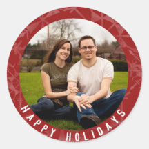 Felices vacaciones, foto de copo de nieve rojo