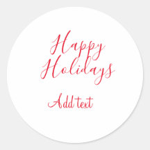 Felices vacaciones Navidades caligrafía roja simpl