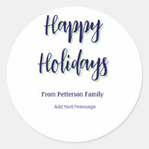 Felices vacaciones Navidades verdes azules y moder