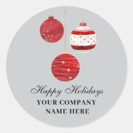 Pegatina Redonda Felices vacaciones Watercolor Business