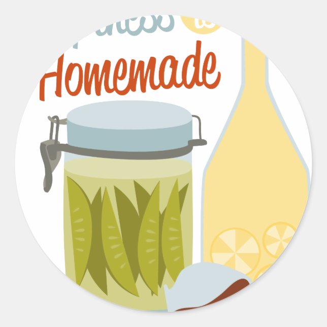 Pegatina Redonda Felicidad (Anverso)