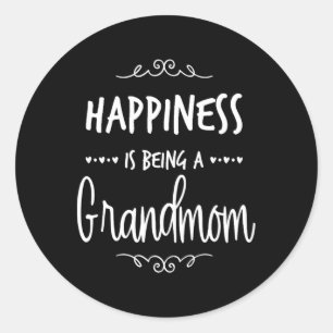 Pegatina Redonda Felicidad Siendo Una Abuela Especial De Abuela