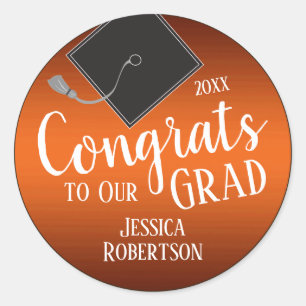 Pegatina Redonda Felicidades a nuestra clase de graduados 2021 Nara