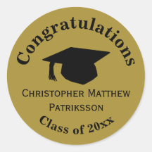 Felicidades, Graduación Clase 20xx, Dorado Mate