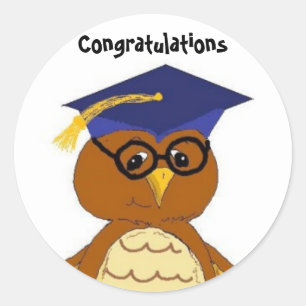 Pegatina Redonda Felicidades Graduado