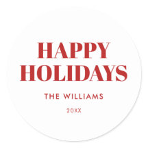 Felicidades modernas rojas y blancas