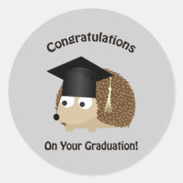 Pegatina Redonda Felicidades por tu título universitario