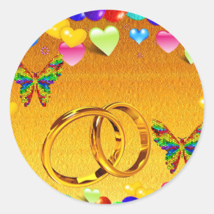 Pegatina Redonda Felicitaciones_