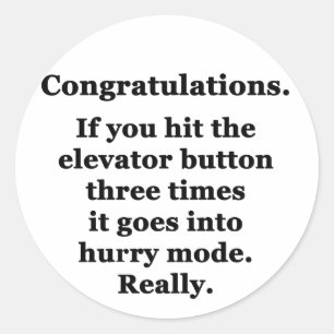 Pegatina Redonda Felicitaciones