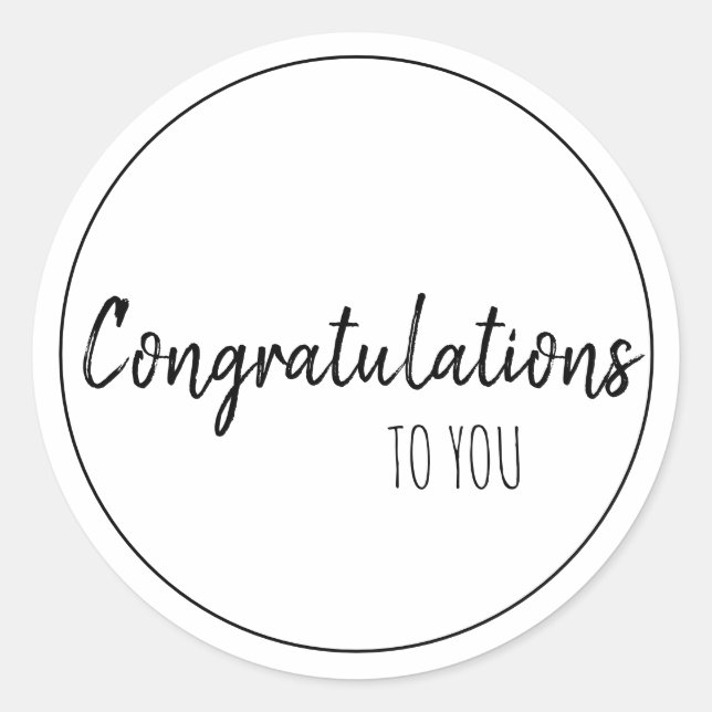 Pegatina Redonda Felicitaciones a TÚ (Anverso)